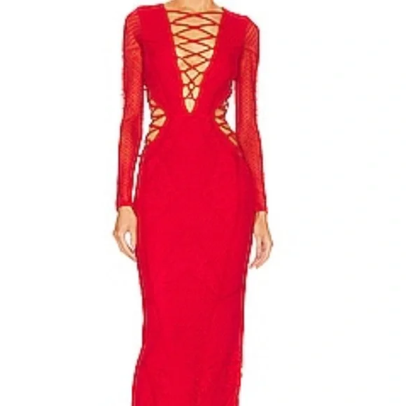 Dalila Dress Red Long Dress | Color: Red | Size: S | Nube04'S Closet